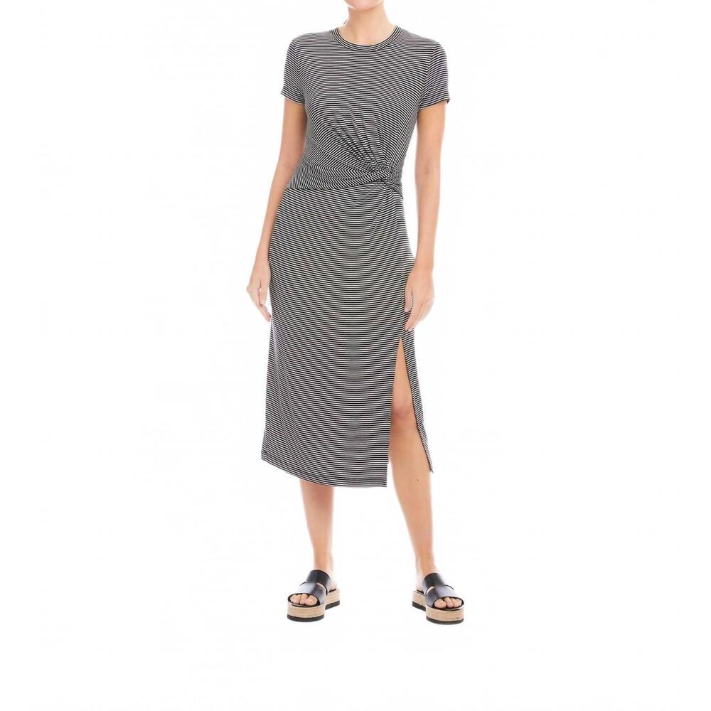 NEW FIFTEEN TWENTY gianna side-knot dress in black/white
